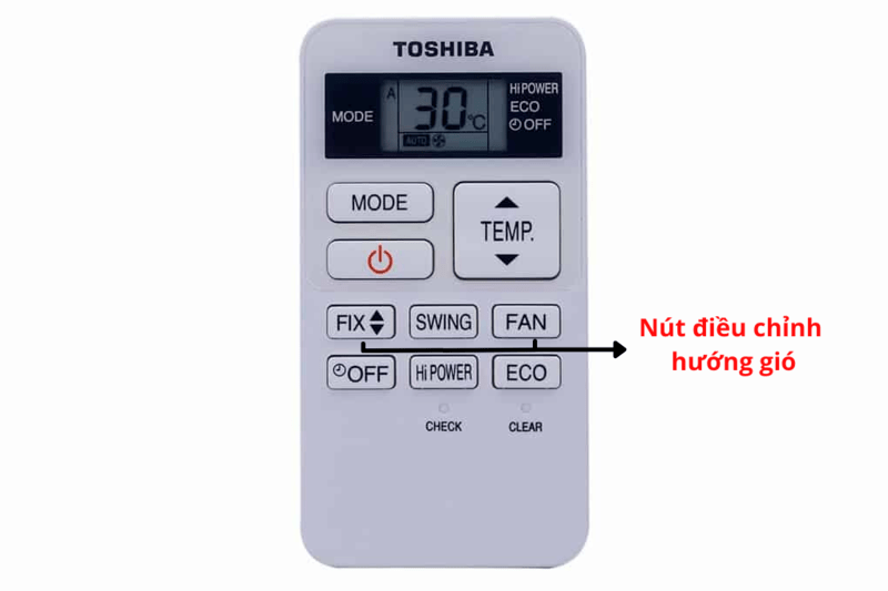 Cách sử dụng remote máy lạnh Toshiba điều chỉnh hướng gió
